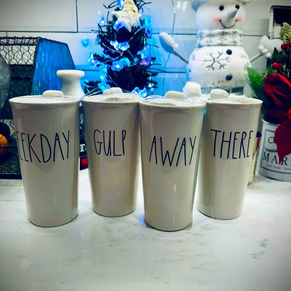 Ceramic Rae Dunn coffee cups. - Picture 1 of 6